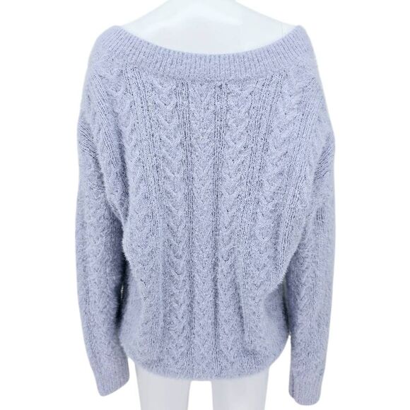 Lucky Brand Furry Oversized V-Neck Pullover Sweater XS - Picture 2 of 7